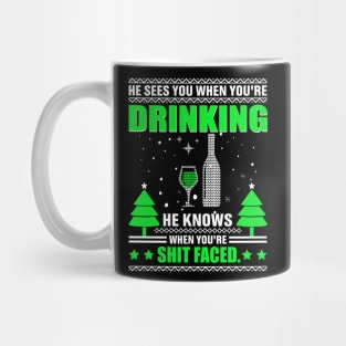 He Sees You When You Are Drinking Woman's Attractive Drink T-Shirt Mug